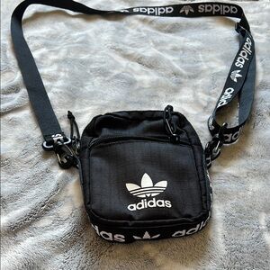 Adidas Black Belt Bag with Trefoil Logo